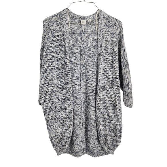 Gap 3/4 Sleeve Gray Knit Open Front Cardigan Sweater Womens Size Small S - Picture 1 of 4